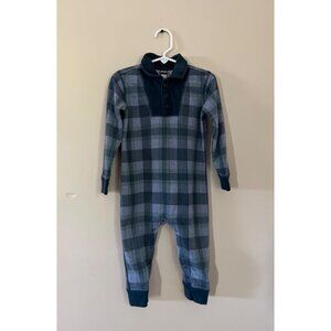 Tea Collection Infant Size 18-24 Months Blue Green One Piece Long Sleeve Pajamas